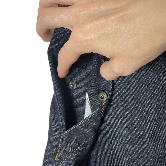 Jones New York Trouser Jeans Size 16 Dark Wash Wide Leg Stretch Denim Classic - Picture 9 of 16